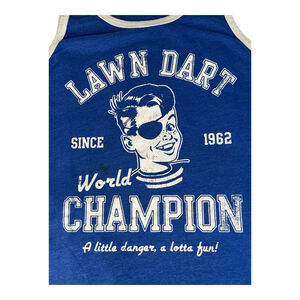Fifth Sun Tank Top Lawn Dart World Champion Danger Fun Eye Patch Sz L